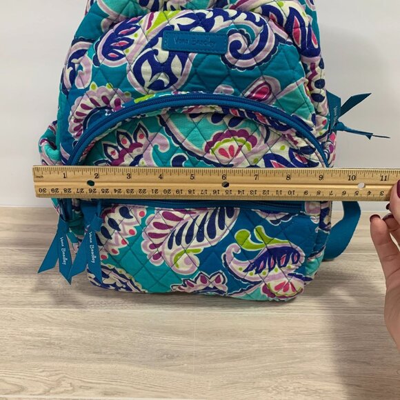Vera Bradley Small Backpack Waikiki Paisley Quilted Backpack - Picture 10 of 11